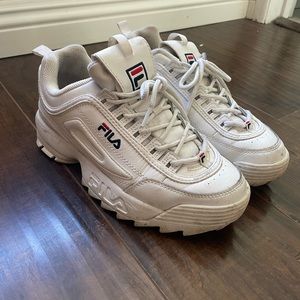 Fila White sneaker (Disruptor) US Women’s size 9
